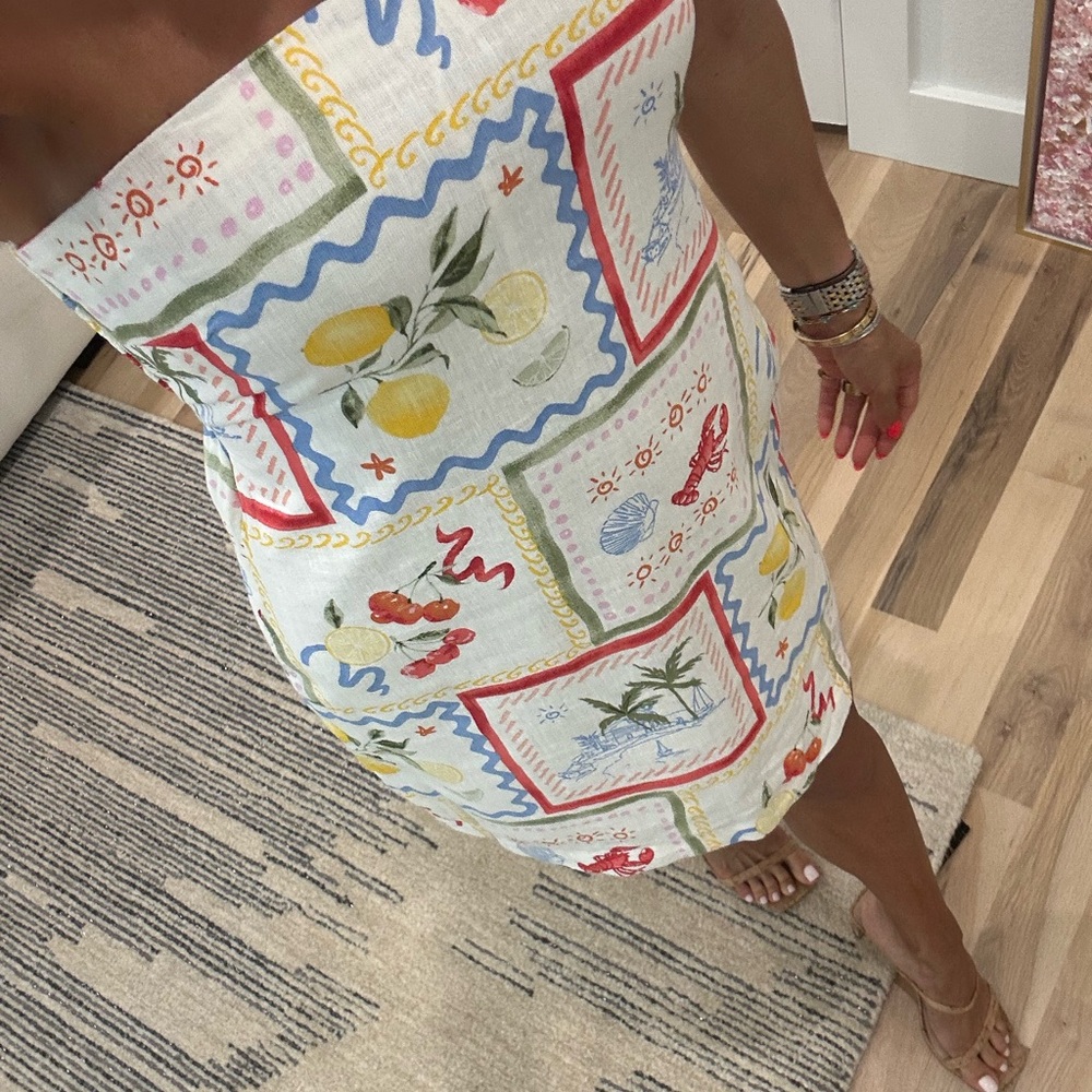 Floral Patchwork Strapless Dress - image 2